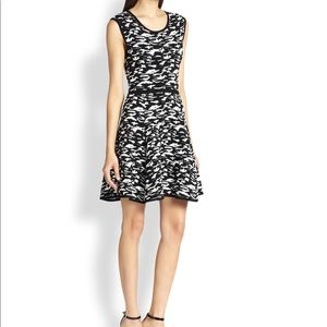 MILLY Marble Fit-N-Flare Dress